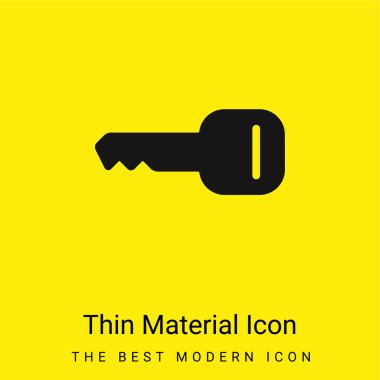 Black Key Horizontal Shape minimal bright yellow material icon clipart