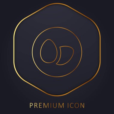 Alerjenler Yumurtalar altın çizgi prim logosu veya simgesi