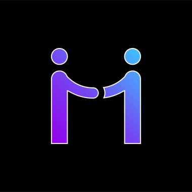 Anlaşma mavi gradyan vektör simgesi