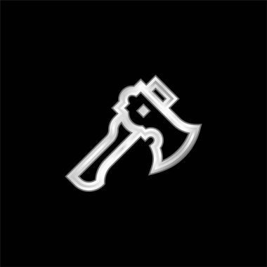 Balta gümüş kaplama metalik simge