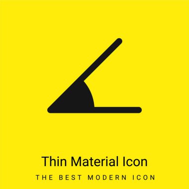 Angle minimal bright yellow material icon clipart