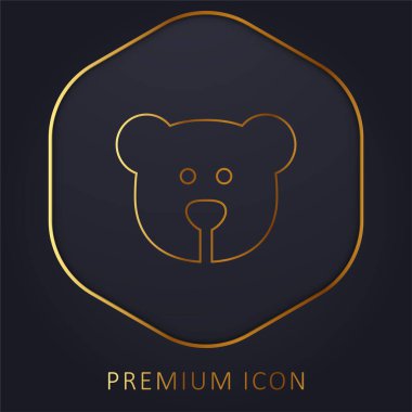 Ayı altın çizgisi prim logosu veya simgesi