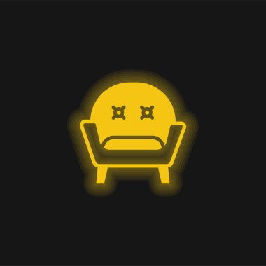 Koltuk sarı parlak neon simgesi
