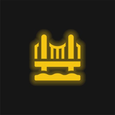 Köprü sarısı parlak neon simgesi