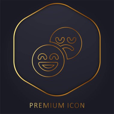Attitude golden line premium logo or icon clipart