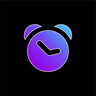Alarm Saati mavi eğimli vektör simgesi