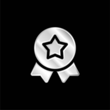 Rozet gümüş kaplama metalik simge