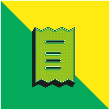 Bill Green ve sarı modern 3D vektör simgesi logosu