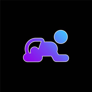 Baby blue gradient vector icon vector