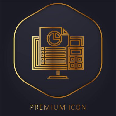 Altın satır prim logosu ya da simgesi hesaplama