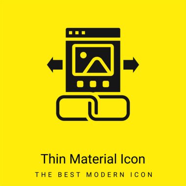 Backlink minimal bright yellow material icon clipart