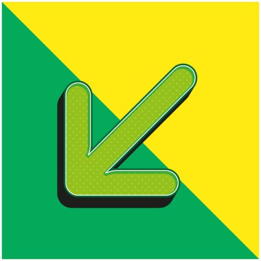 Arrows Green and yellow modern 3d vector icon logo clipart