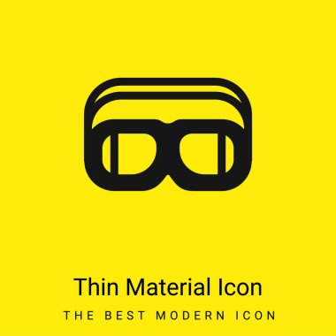Aeroplane Pilot Glasses minimal bright yellow material icon clipart