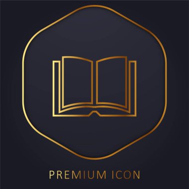 Altın satır premium logosu ya da simgesi