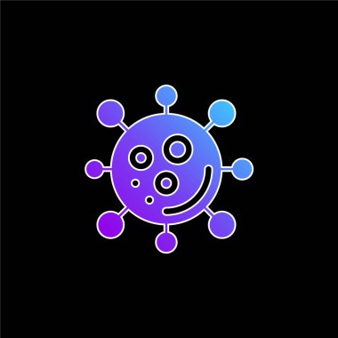 Bakteri mavi gradyan vektör simgesi