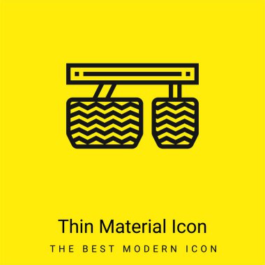 Accelerator minimal bright yellow material icon clipart