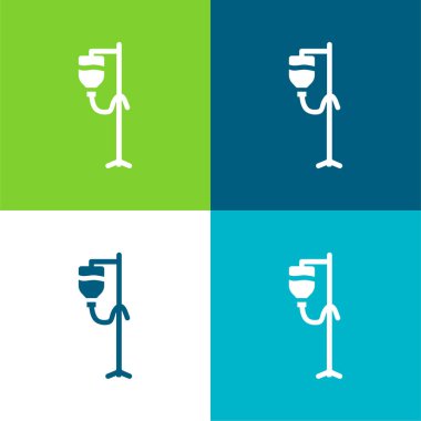 Kan Transfüzyonu Düz 4 renk en az simge seti