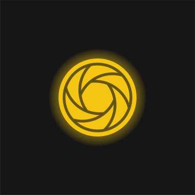 Parlak sarı neon simgesi