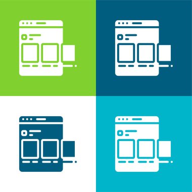 İlanlar: Düz dört renk en küçük simge kümesi