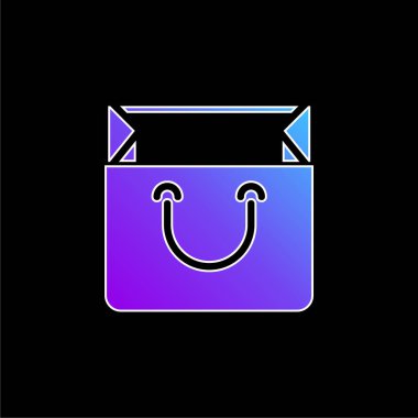 Mavi torba gradyan vektör simgesi