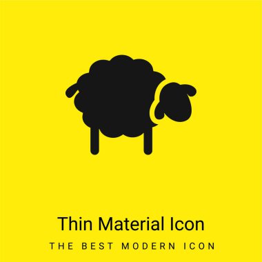 Black Sheep minimal bright yellow material icon clipart
