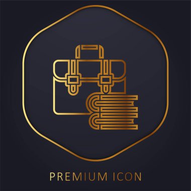 Altın çizgi prim logosu veya simgesi