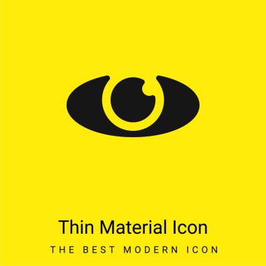 Big Eye minimal bright yellow material icon clipart
