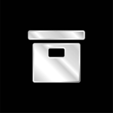 Gümüş kaplama metalik simgeyi arşivle