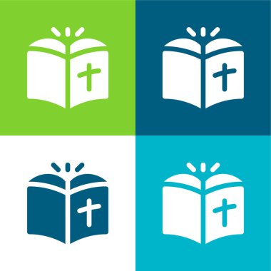 Bible Düz 4 renk en küçük simge kümesi