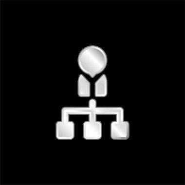 Patron gümüş kaplama metalik simge