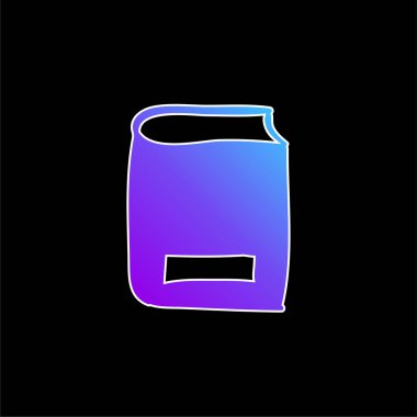 Kitap mavi gradyan vektör simgesi