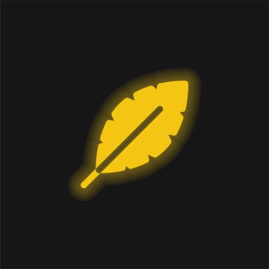 Muz sarısı parlak neon simgesi