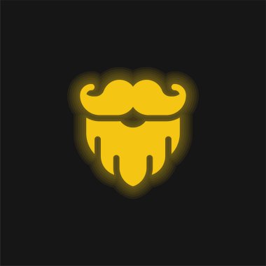 Sakal sarısı parlak neon simgesi