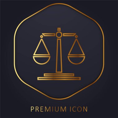 Balance golden line premium logo or icon clipart