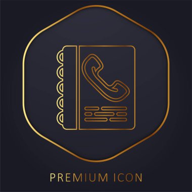 Gündem altın çizgisi prim logosu veya simgesi
