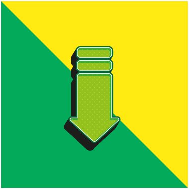 Ok Yeşil ve Sarı modern 3d vektör simgesi logosu