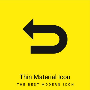 Back minimal bright yellow material icon clipart