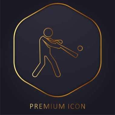 Beyzbol altın çizgisi prim logosu veya simgesi