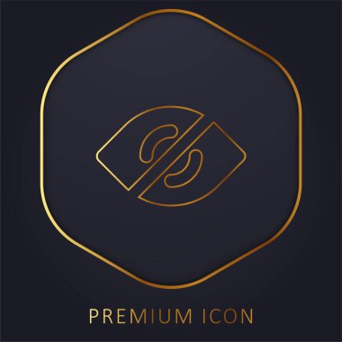 Kör altın çizgi prim logosu veya simgesi