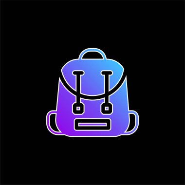 Sırt çantası mavi gradyan vektör simgesi