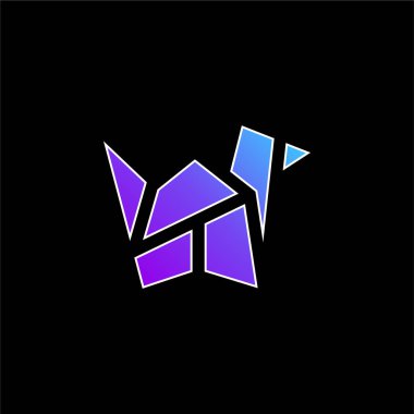 Kuş mavisi gradyan vektör simgesi