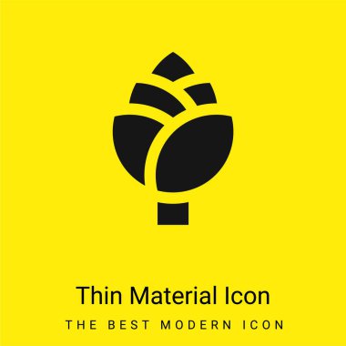 Artichoke minimal bright yellow material icon clipart