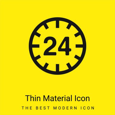 24 Saat Dairesel İşaret En az sarı madde simgesi
