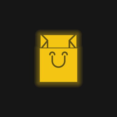 Sarı parlak neon simge