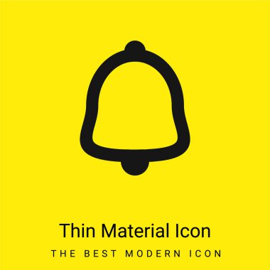 Alarm Çanı Ana Hattı Asgari parlak sarı madde simgesi