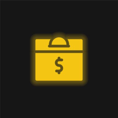 Kutu sarısı parlak neon simgesi