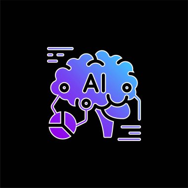 Analitik mavi gradyan vektör simgesi