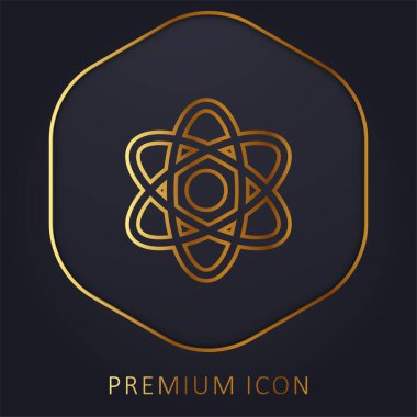 Atom Enerjisi Altın Hat prim logosu veya simgesi