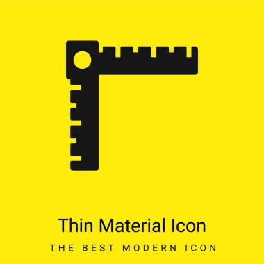 Angle Ruler minimal bright yellow material icon clipart