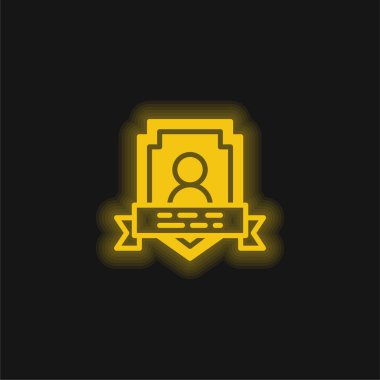 Parlak sarı neon simgeler